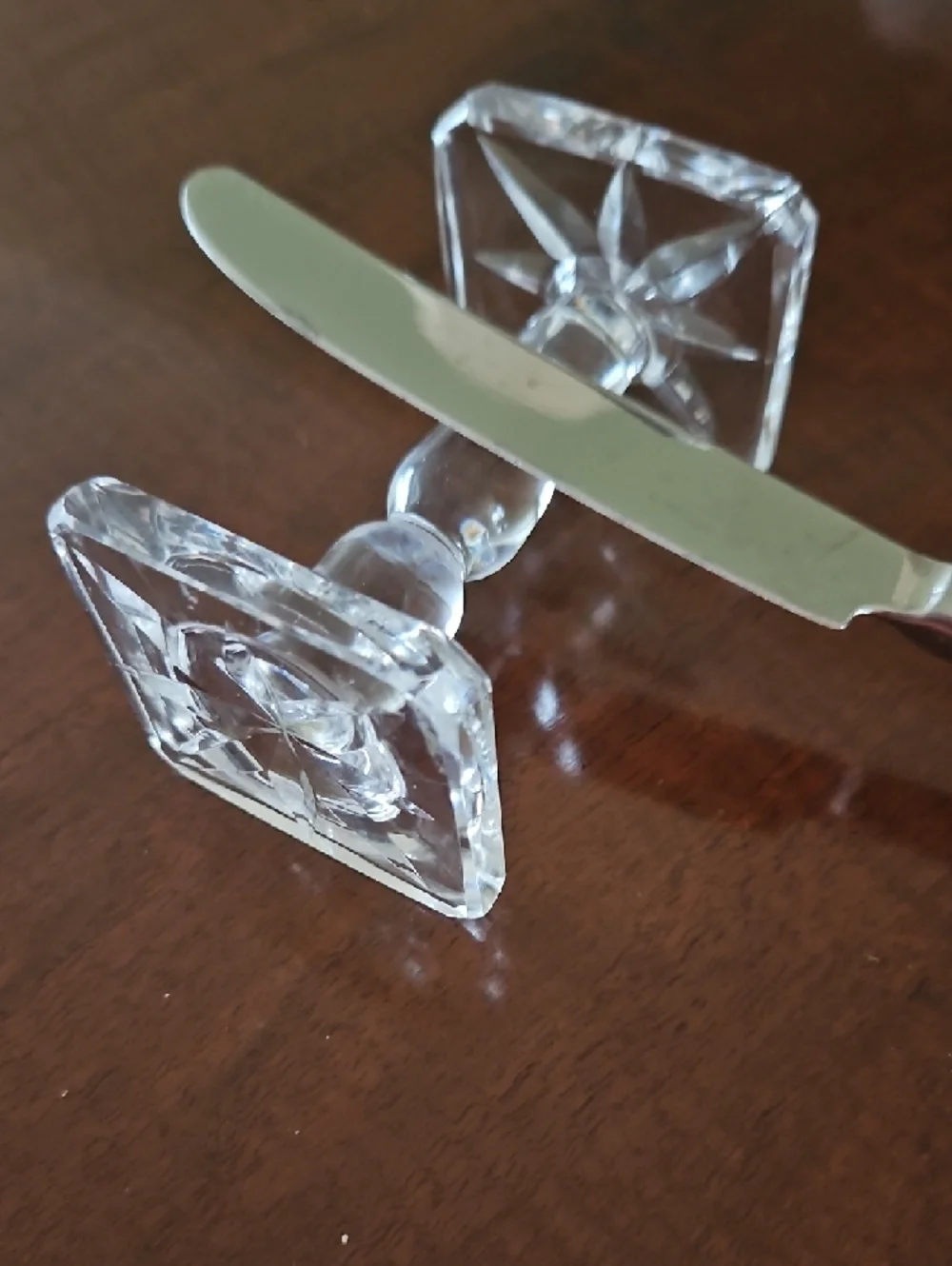 Waterford Crystal Knife Rests 3.5” 8-Point Star - Pair of 2
